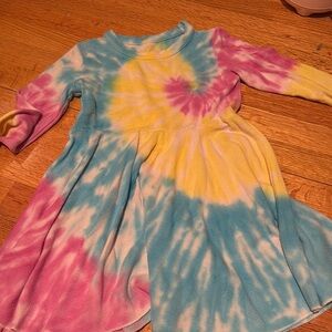 Colorful Tie-Dye Kids Dress